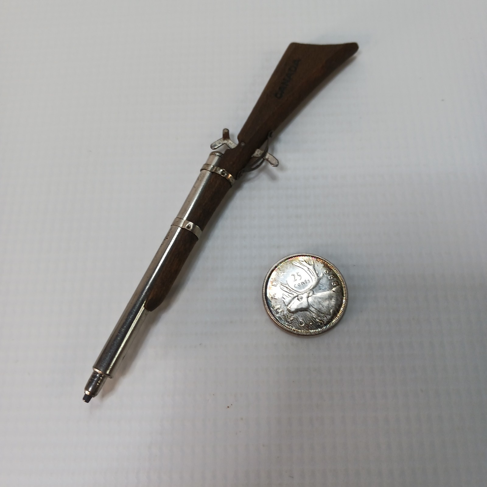 Vintage Mechanical Pencil Rifle Gun Canada Souvenir Japan Works