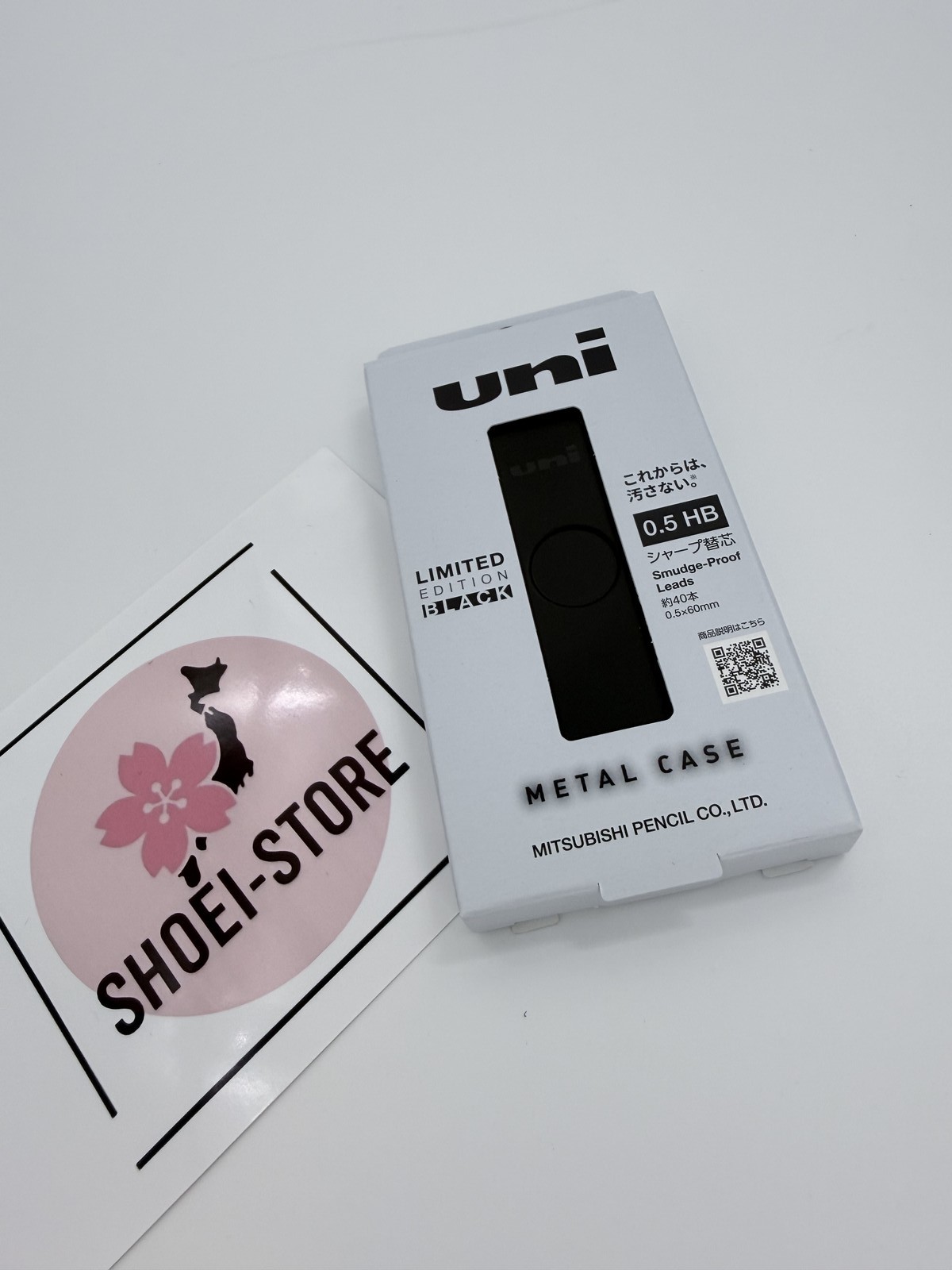 Uni 0.5 HB Lead Refill Limited Matt Black Metal Case Mitsubishi Pencil Japan NEW