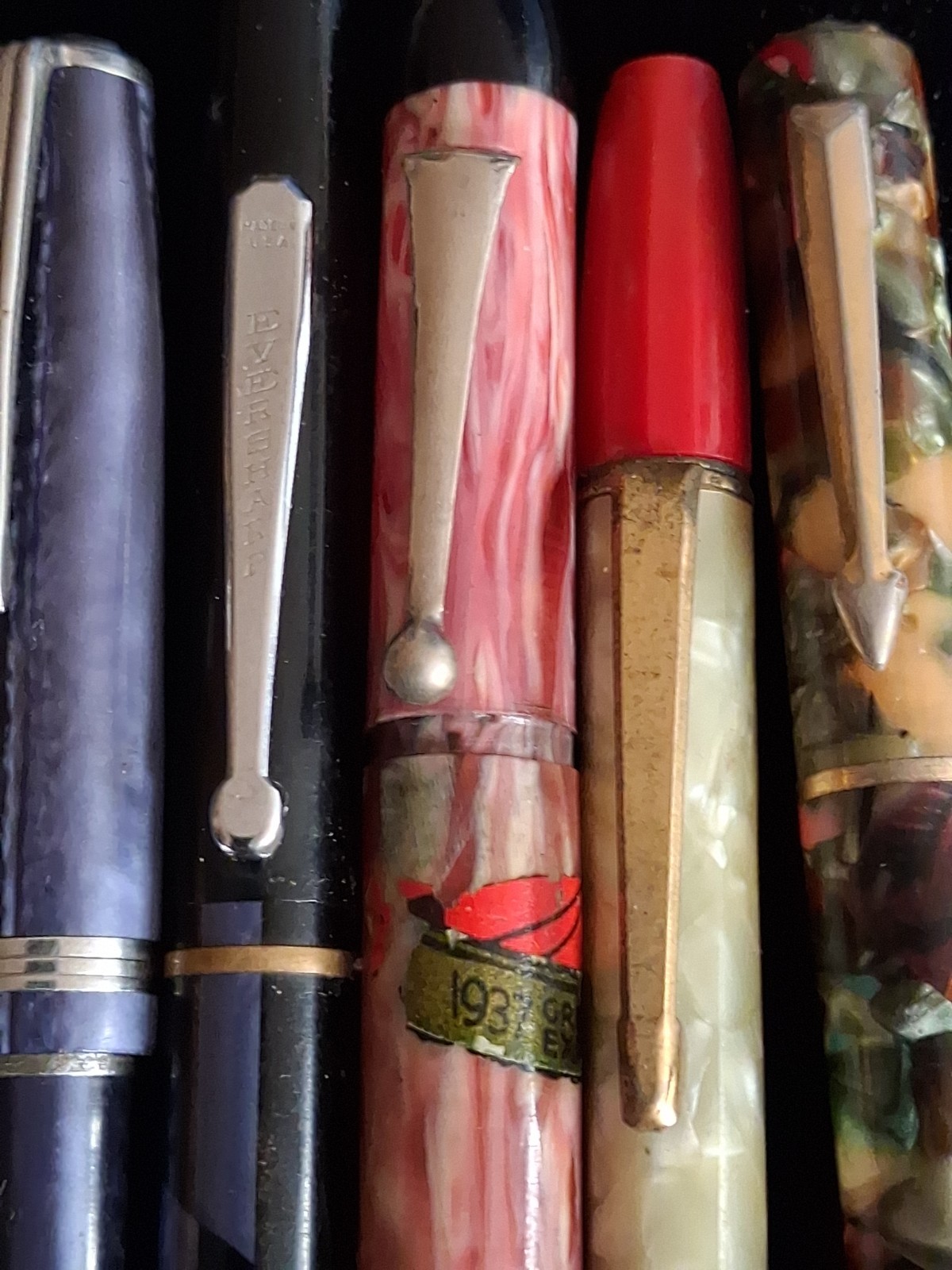 Vintage Celluloid Marbled MCM Mechanical Pencil Lot 11
