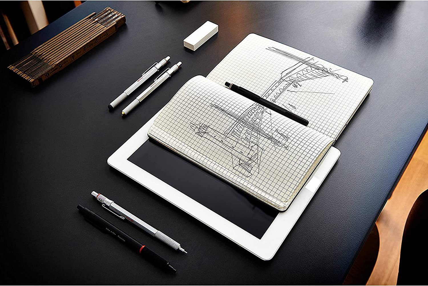600 Full-Metal Body 0.7Mm Mechanical Pencil, Black, for Precise Ruler-Based Draw