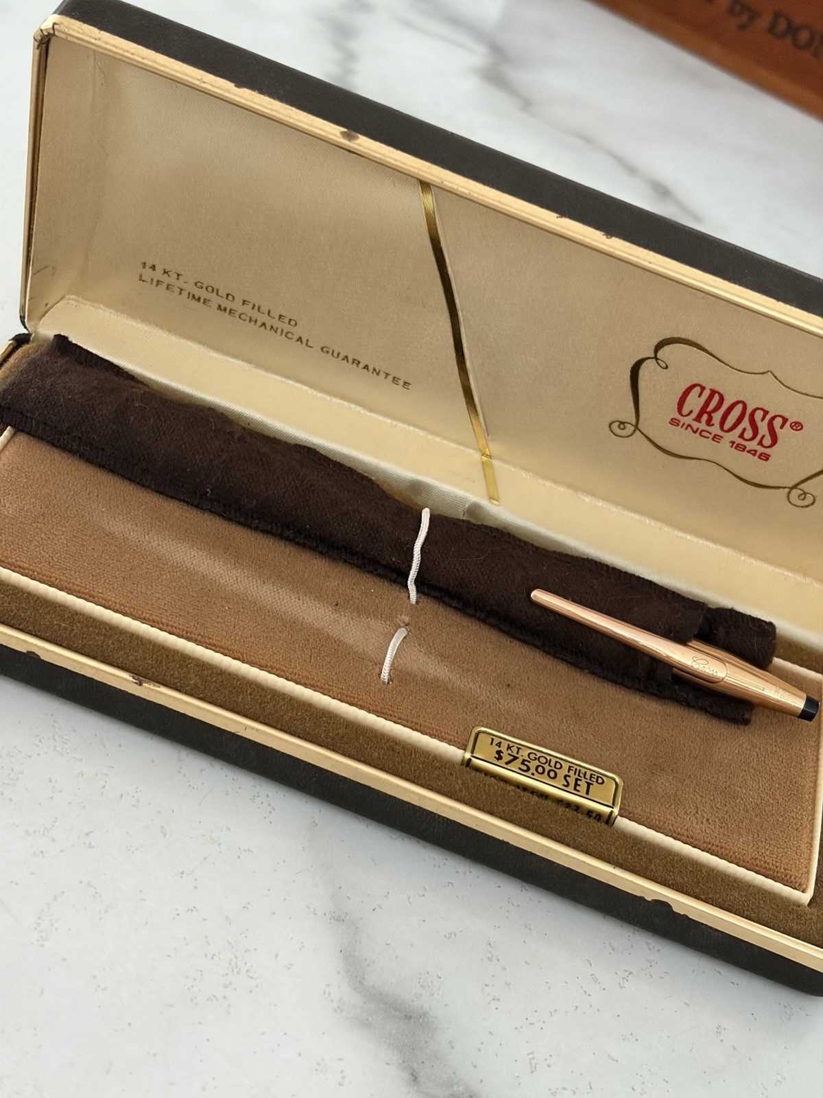 Vintage 14 Kt Gold Filled Cross Pencil w/ Case and Sleeve w/ LOGO