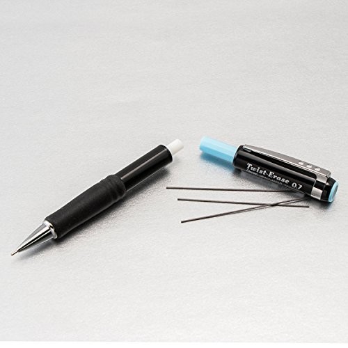 Pentel Twist-Erase III Mechanical Pencil, 0.7mm, Black Barrel, 12 Pack QE517A-12