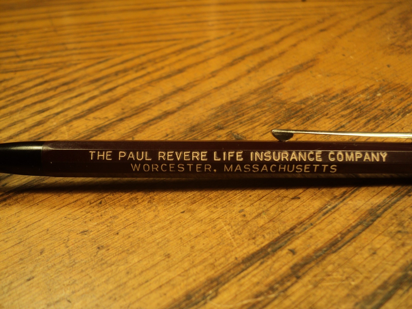 Vintage Autopoint Mechanical Pencil Paul Revere Life Insurance Co Metal Cap