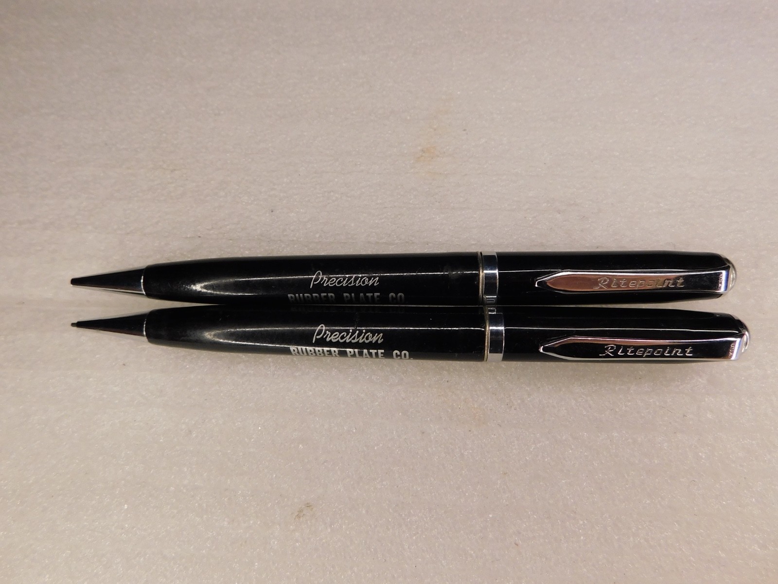 Pair Ritepoint Advertising Precision Rubber Plate Co. Mechanical Pencil