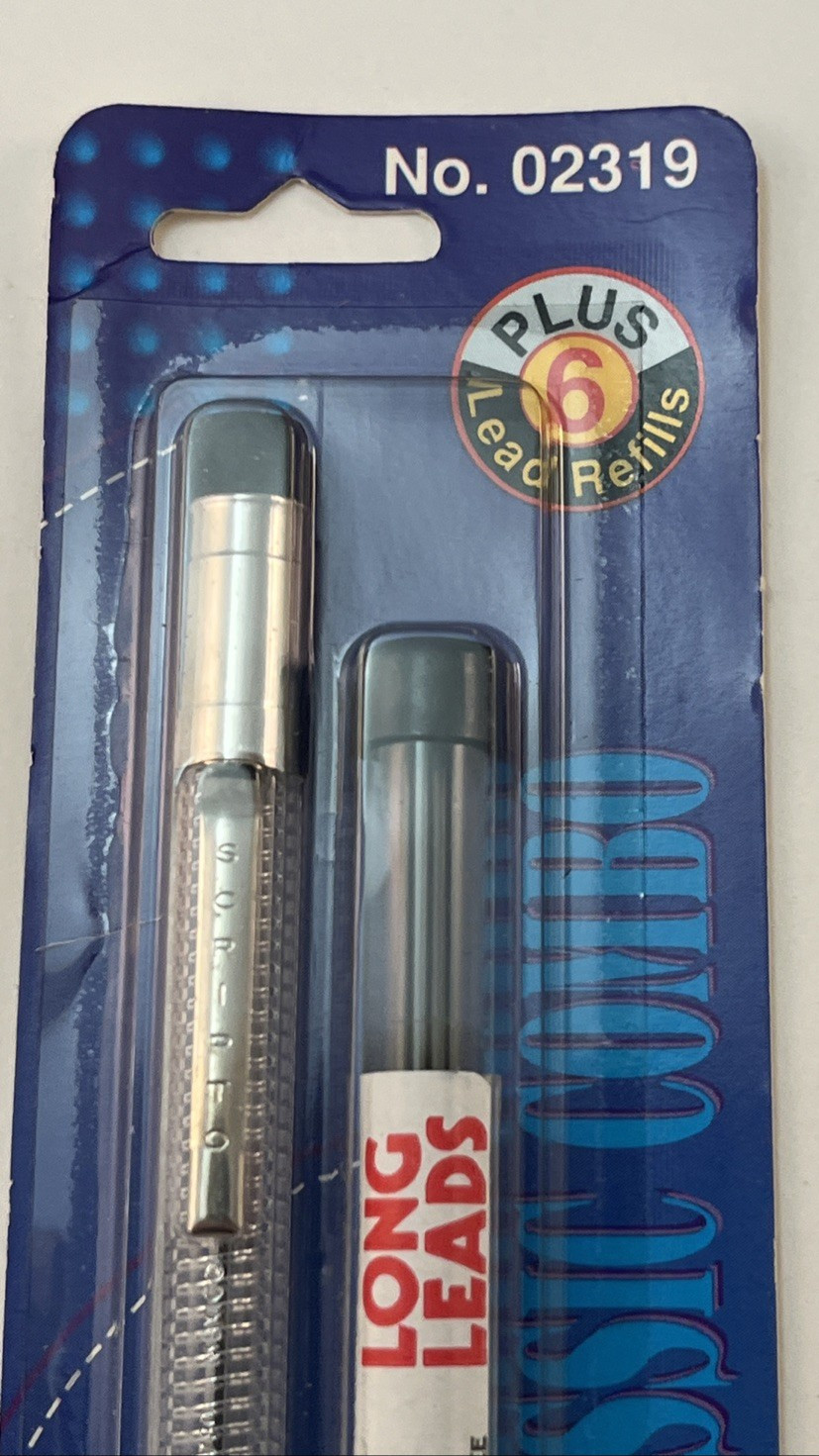 1993 Scripto Pencil Classic Combo Long Lead Pack B319 02319 New NOS Clear
