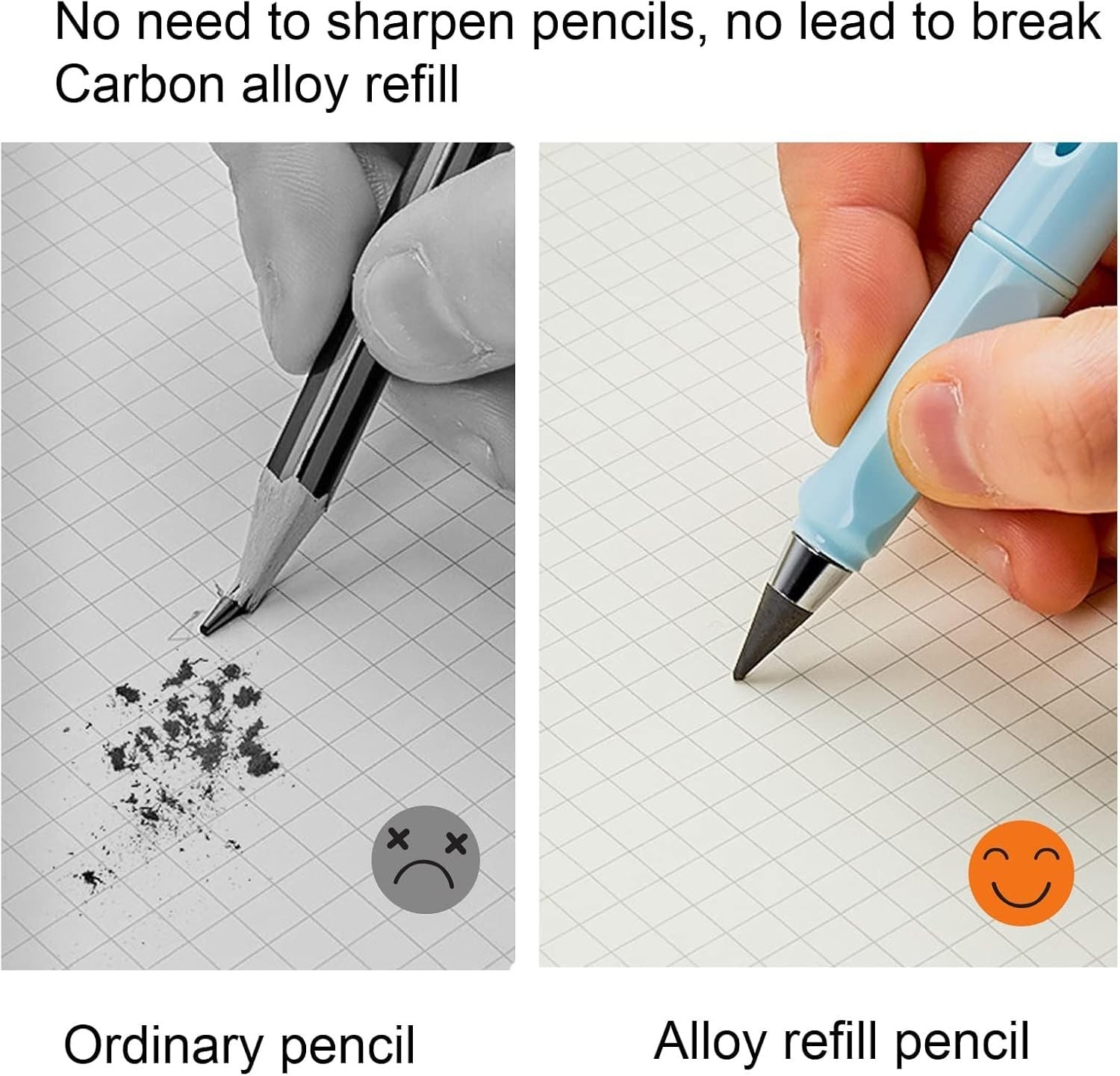 Everlasting Pencils,Inkless pen,lapiz infinito,No Sharpen 0.7mm, 4Pcs Pencils…