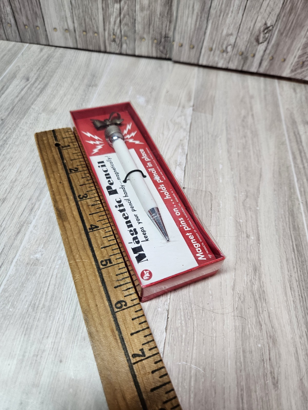 Vintage PAT Magnetic Mechanical Pencil Desk Clip Holder w/ Box Instructions…