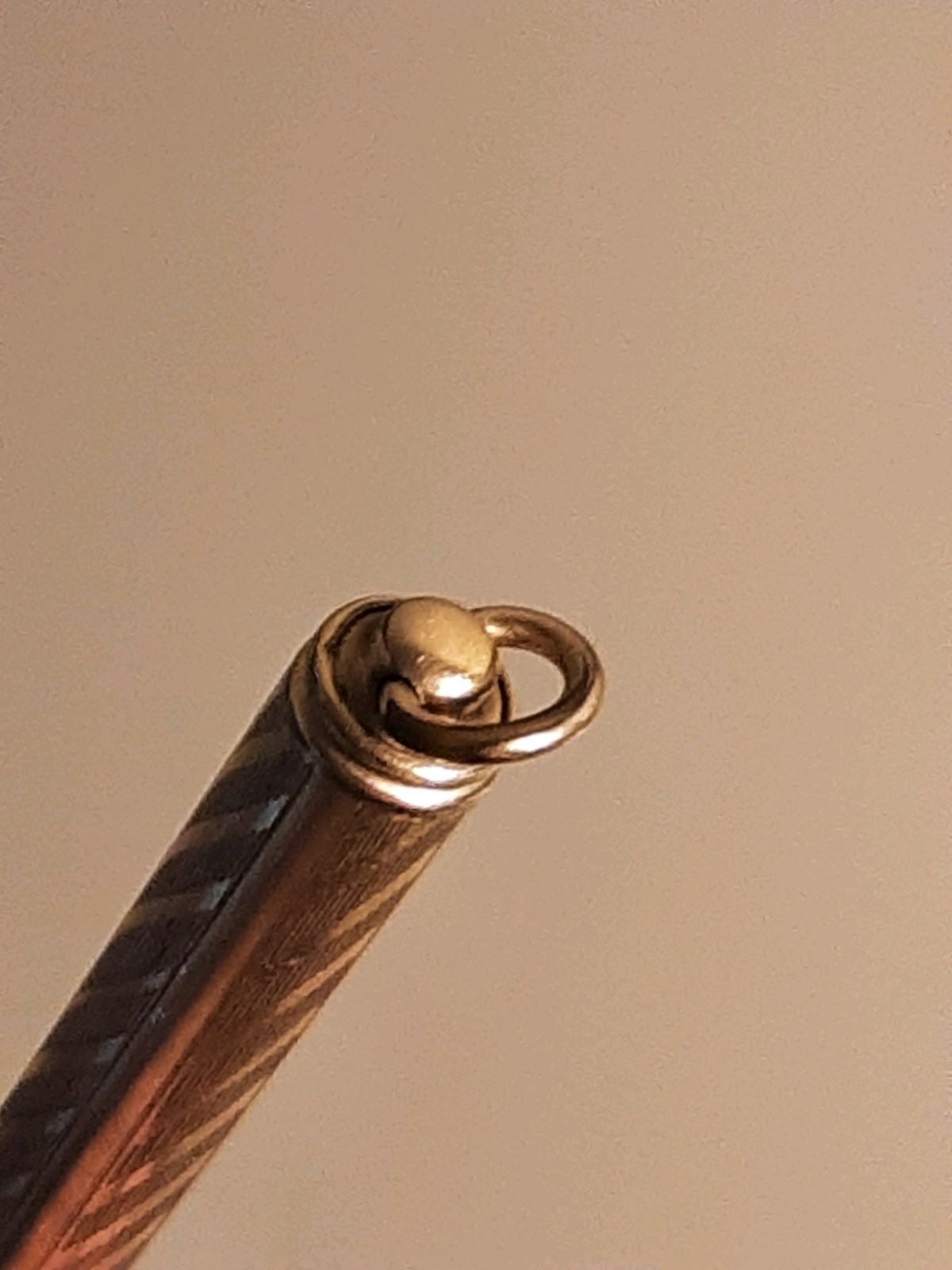 Vintage mechanical golf pencil / Gold color / Deco style