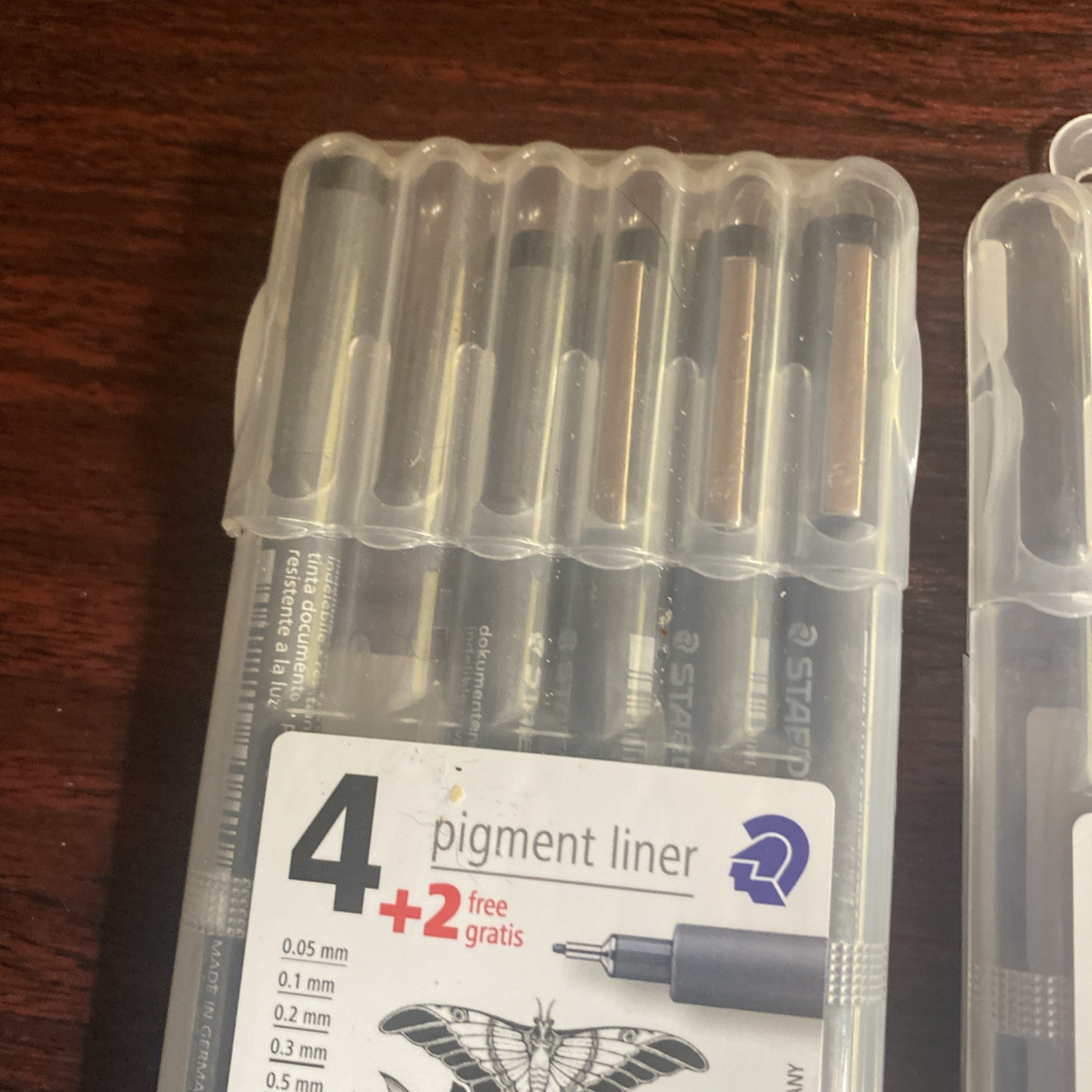 STAEDTLER JAPAN Pigment Liner Parker 0.05 – 0.8mm Pen set 308 SB6P 3 Missing 3