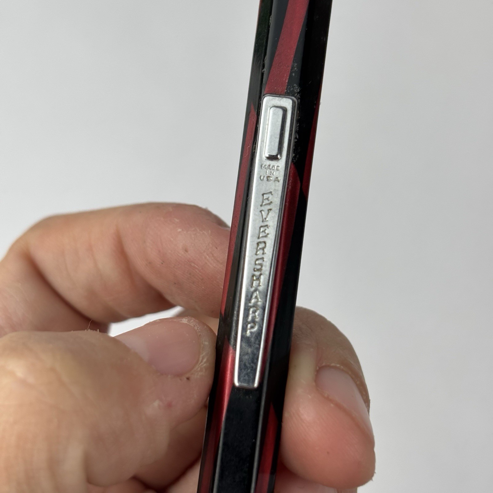 Vintage Celluloid Red Burgandy and Black Eversharp Mechanical Pencil Art Deco