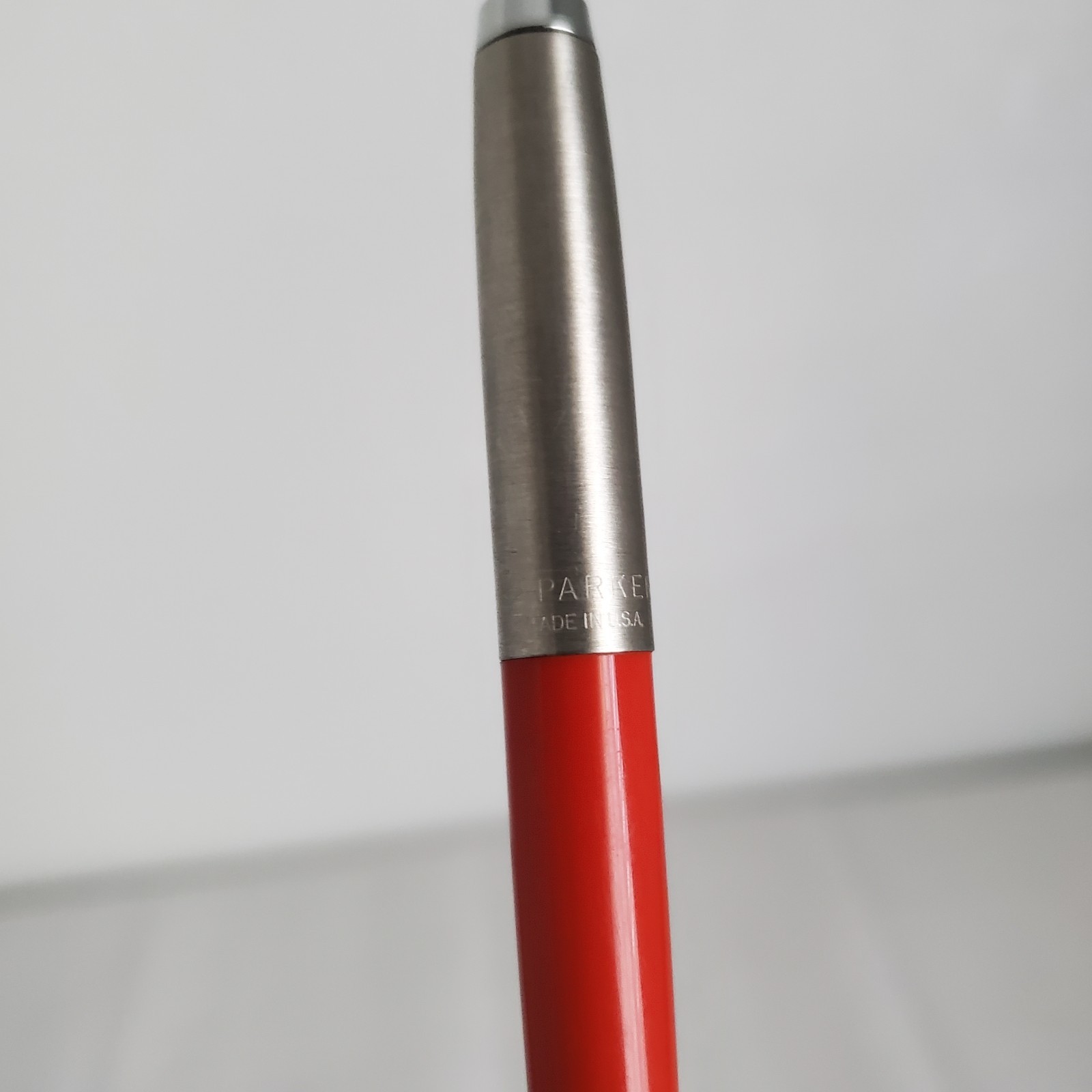 Parker Jotter Red Mechanical Pencil Brass Threads W/ Extra Blue Pen Refill