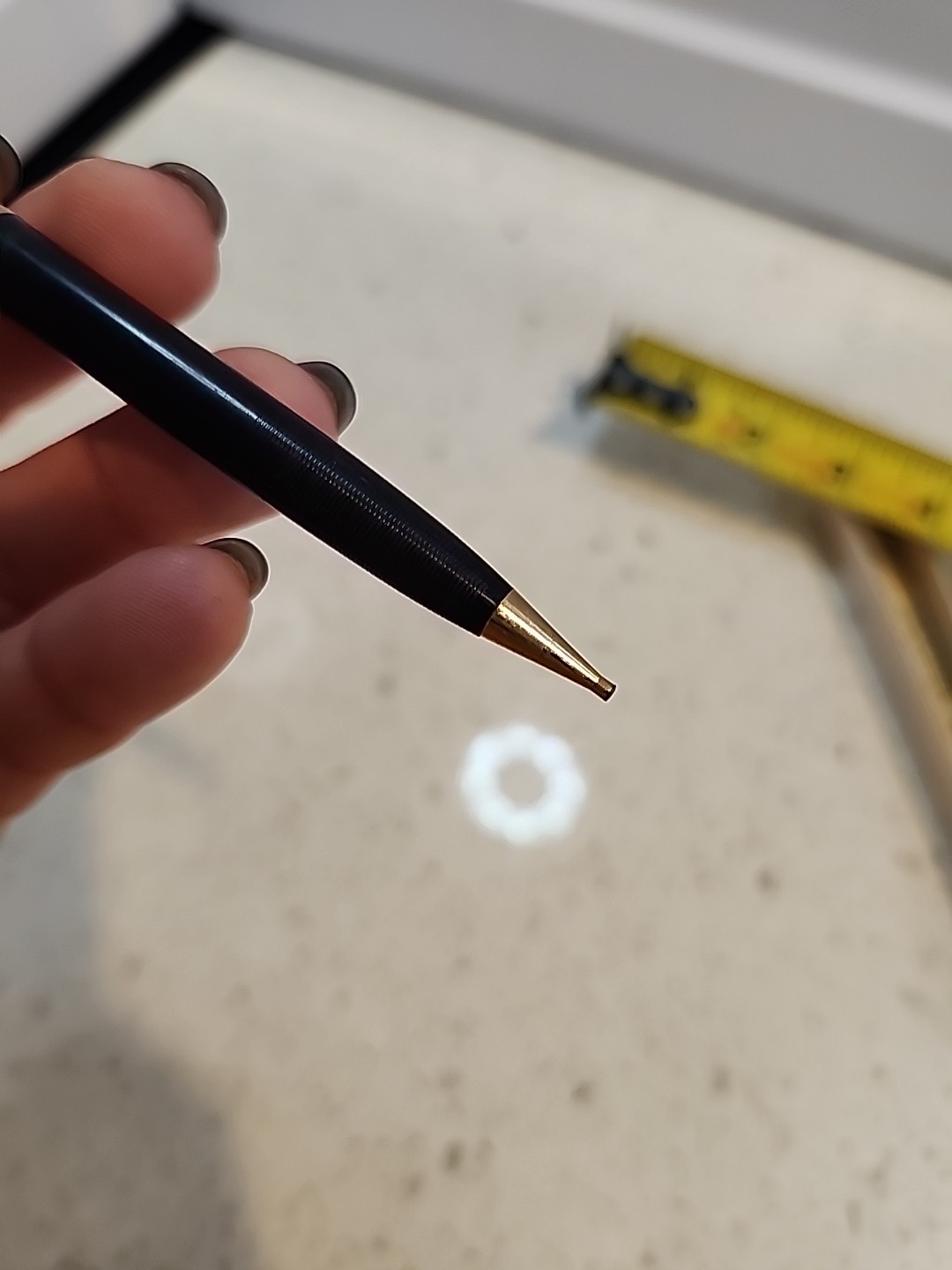 Vintage Sheaffer Mechanical Pencil Black With Gold Trim