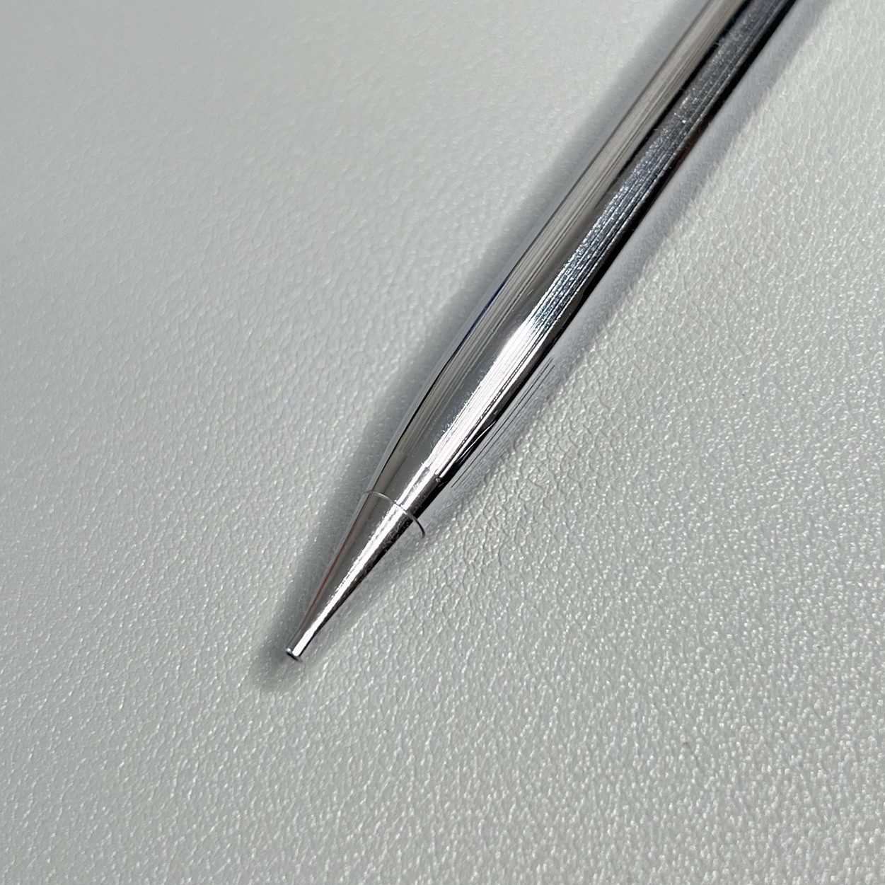 Vintage Sheaffer White Dot Fluted Chrome Mechanical Pencil Made in USA 1970s 80s