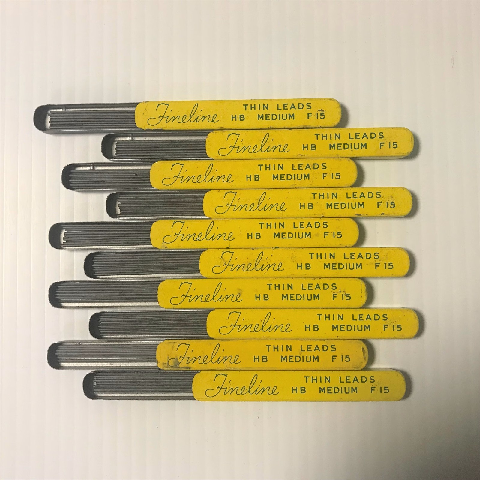 f121 Vintage Collectible Sheaffer’s Pencil Thin Leads HB Medium F15 lot of 10