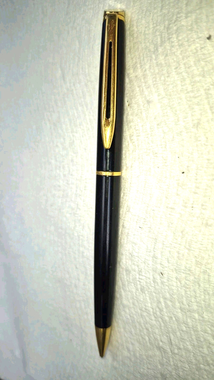 “WATERMAN * France” Black with Polished Brass Trim Working Mech Pencil
