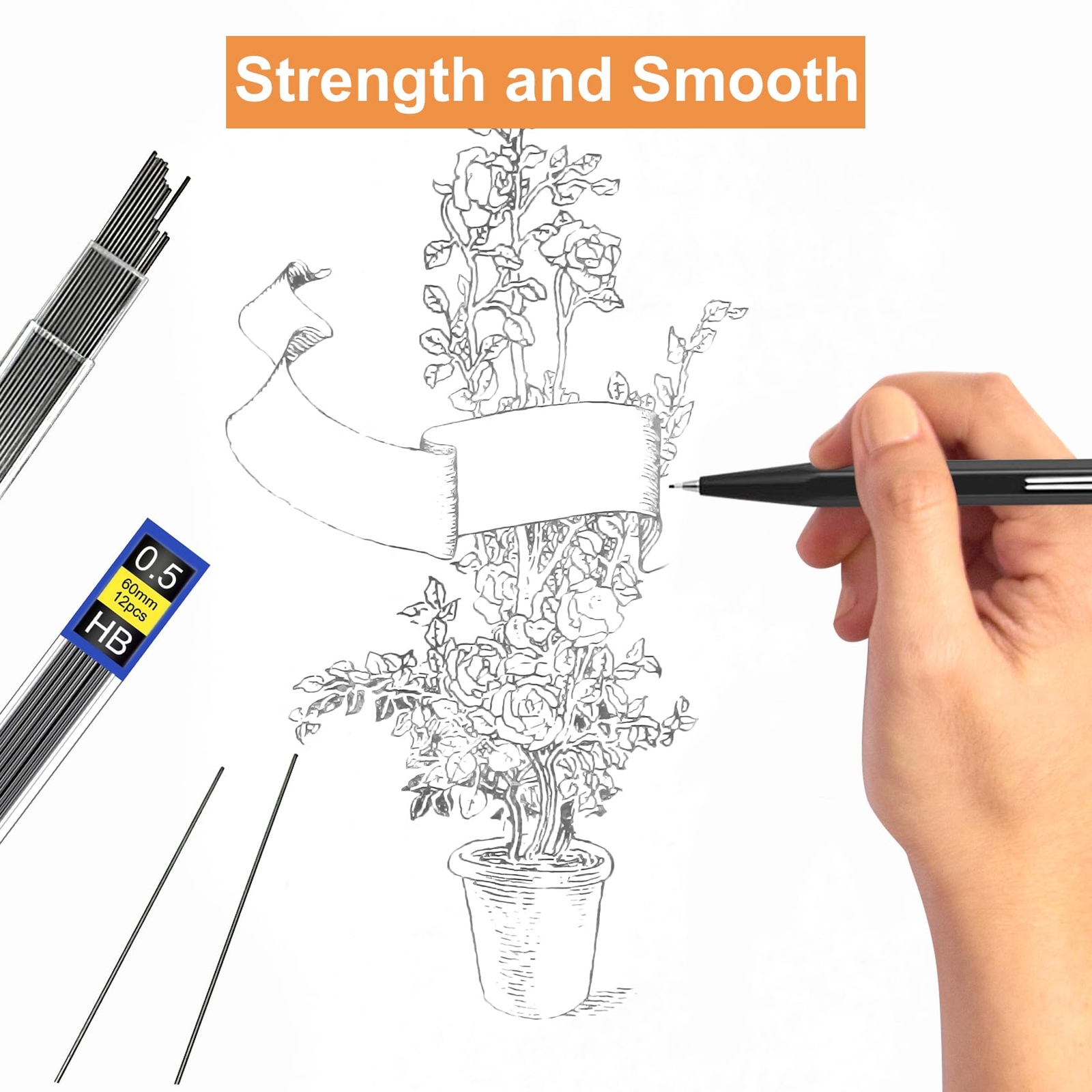 0.5 mm Lead Refill 840 Pieces HB Break Resistant for Mechanical Pencils