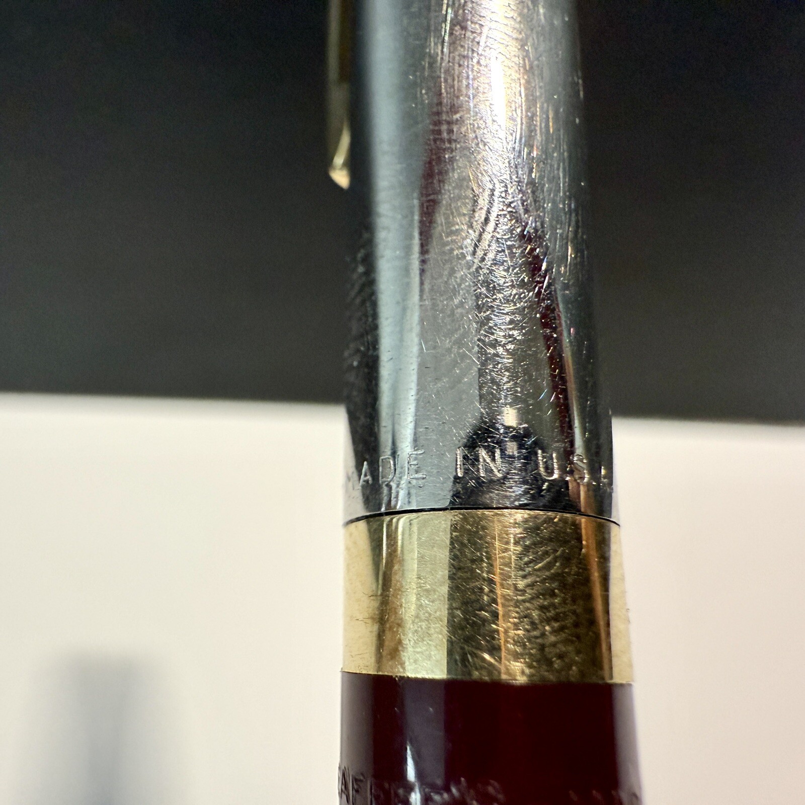Sheaffer Touchdown Mechanical Pencil Maroon Silver Gold Color