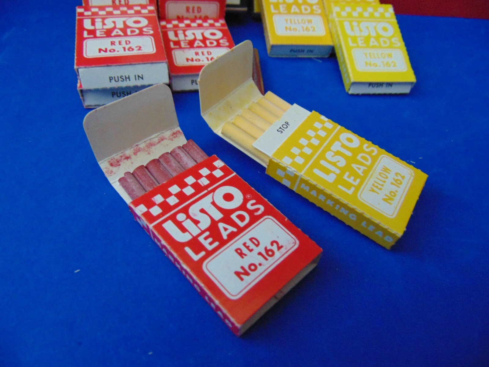 12 Pack LISTO 162 Marking Leads RED YELLOW 6 Leads Each + Made in USA New in Box