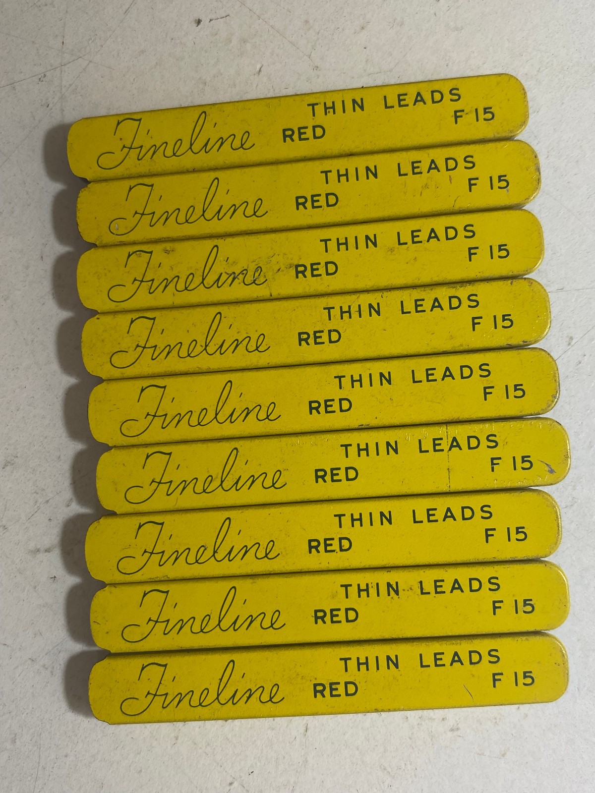 W.A Sheaffer’s Fineline Thin Leads Red F15 Mechanical Pencil Leads Lot of 9