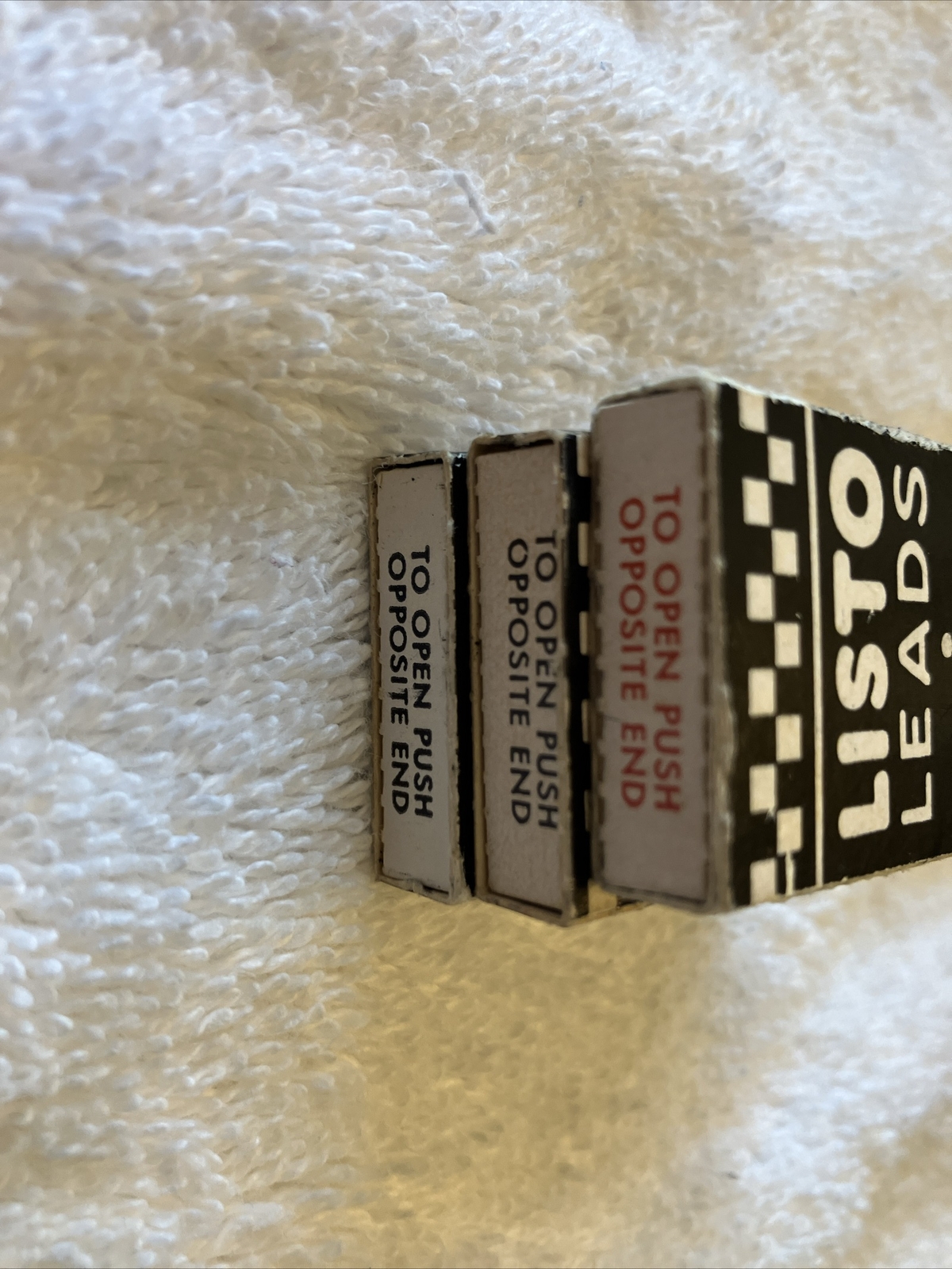 Lot of 3 Vintage Listo Leads Black No. 162 Marking Leads