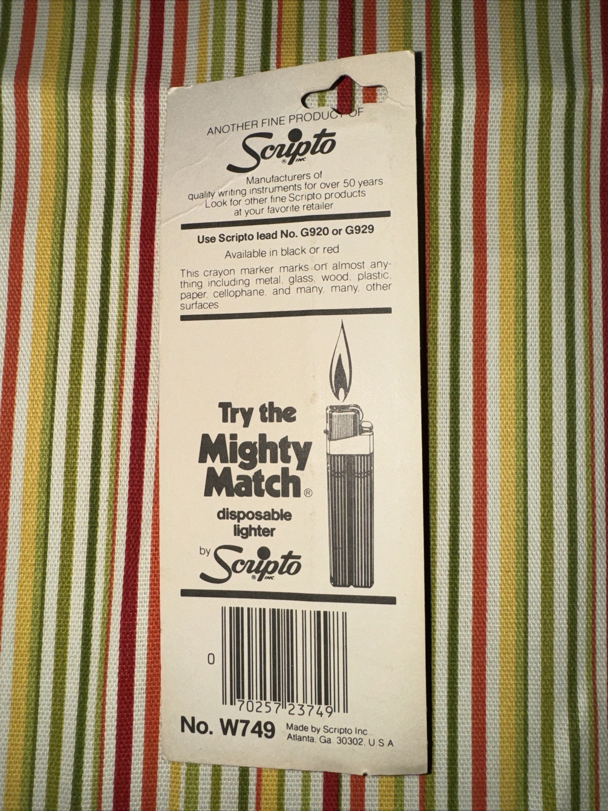 Scripto Crayon Marker W749 New Old Stock