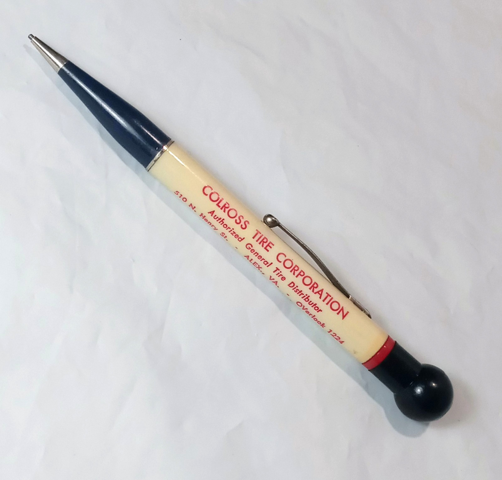 VTG Redipoint 8 Ball Mechanical Pencil USA Colcross Tire Alexandria, VA – Works
