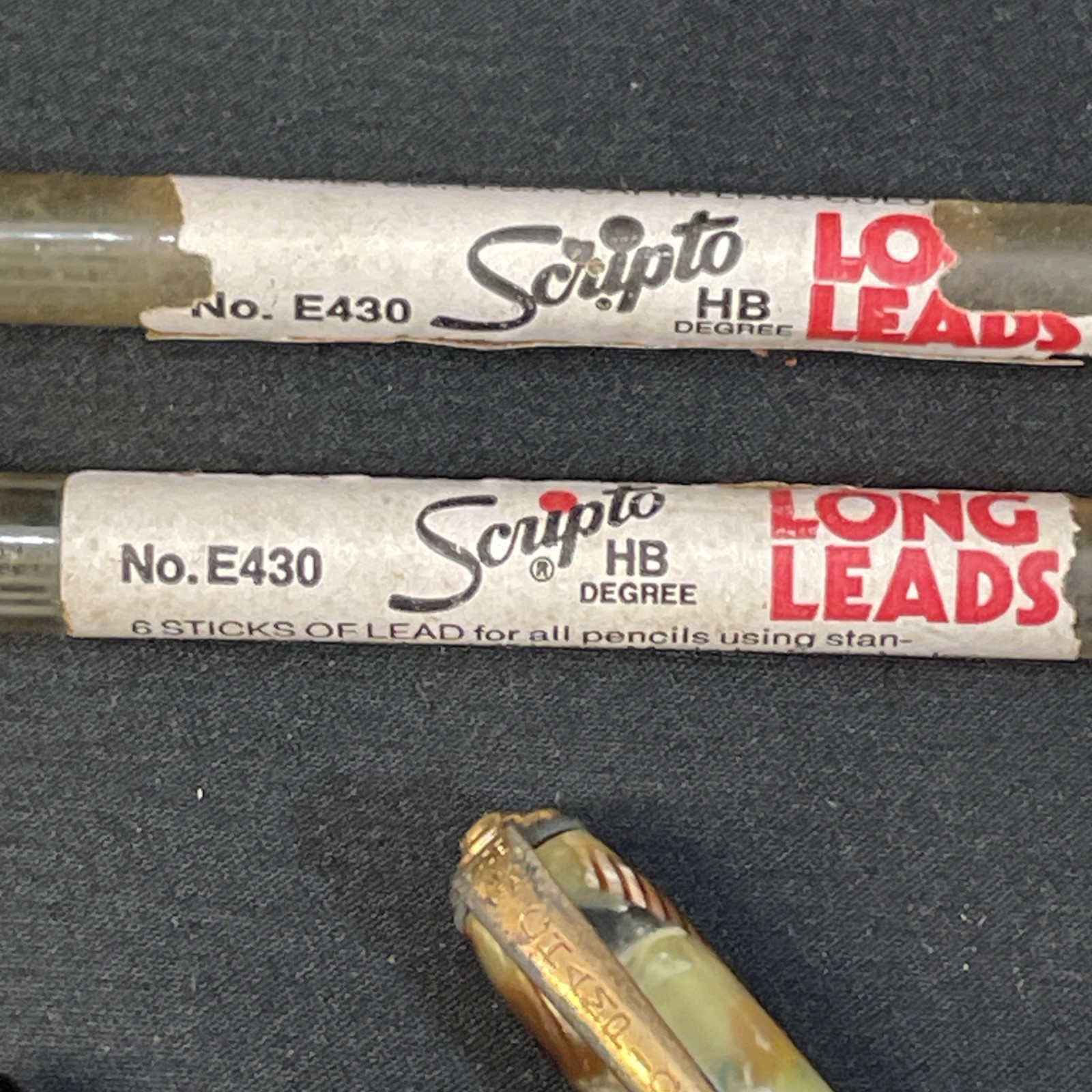 Vintage 1940s-50s Eversharp Black & Blue, Champion Multi-Color Celluloid Pencils