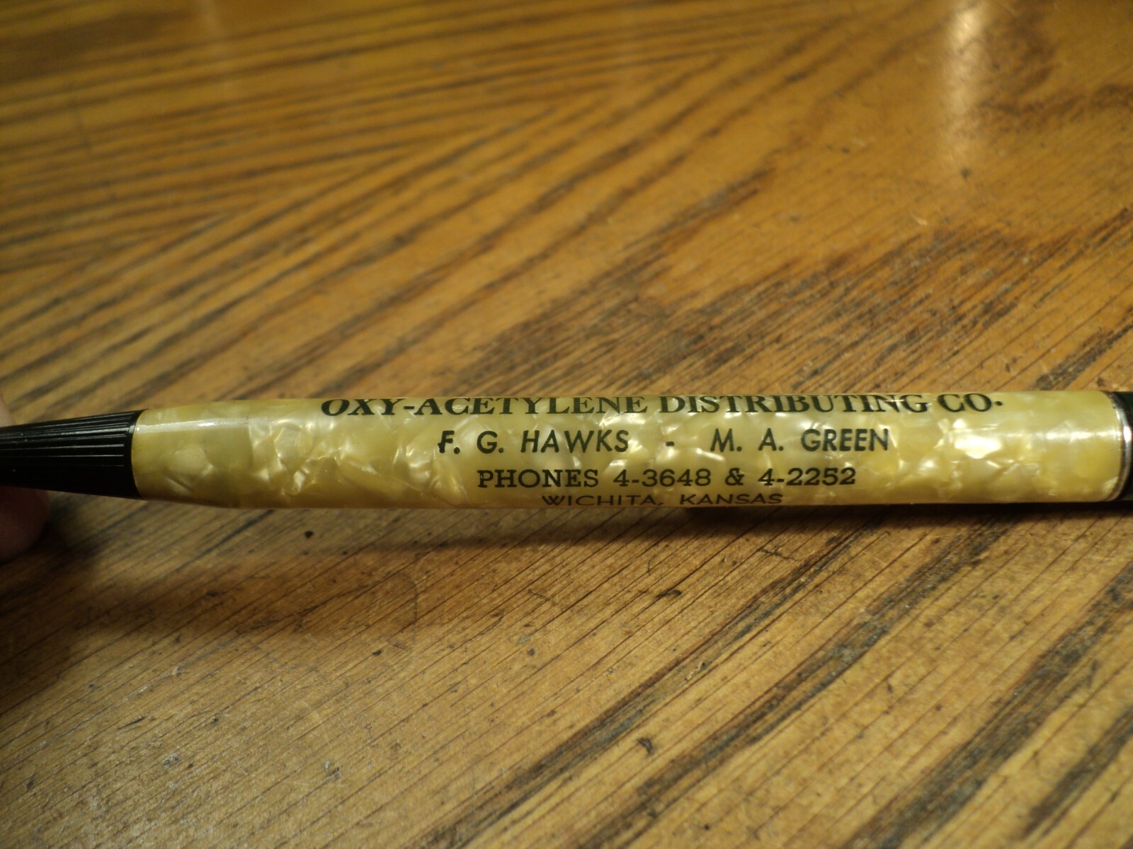 Vintage Autopoint Mechanical Pencil Northwest Oxy-Acetylene Linde Bottle Top D