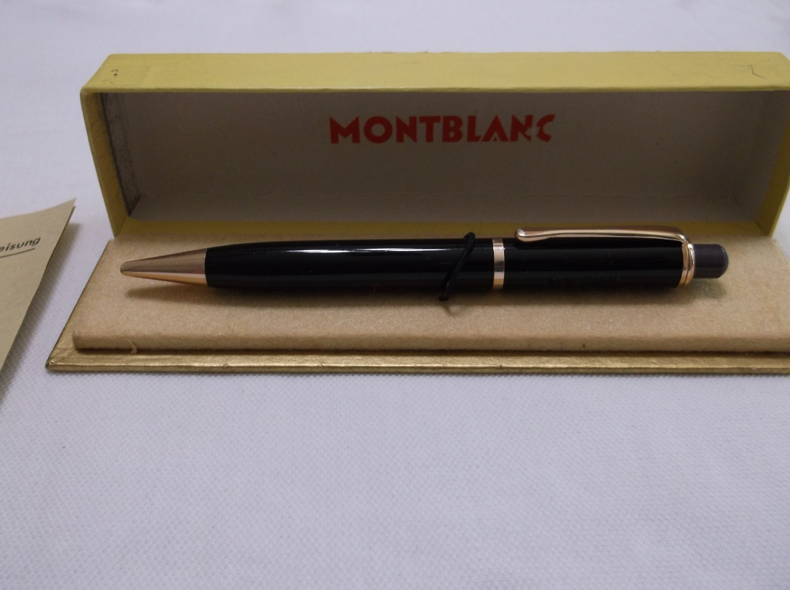 MONTBLANC PIX #372 BLACK MECHANCIAL PENCIL WITH VIOLET PUSH BUTTON/ 1.18 mm lead
