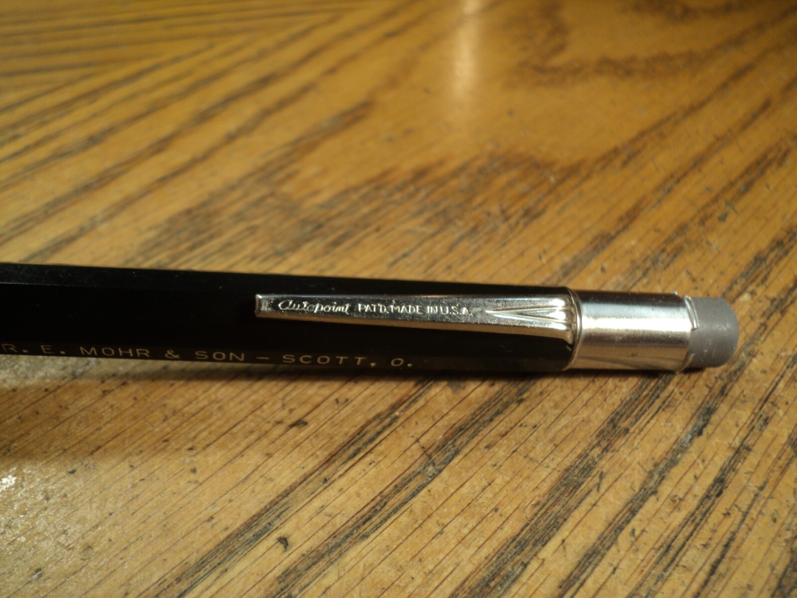 Vintage Autopoint Mechanical Pencil Advertising R E Mohr & Son Scott O.