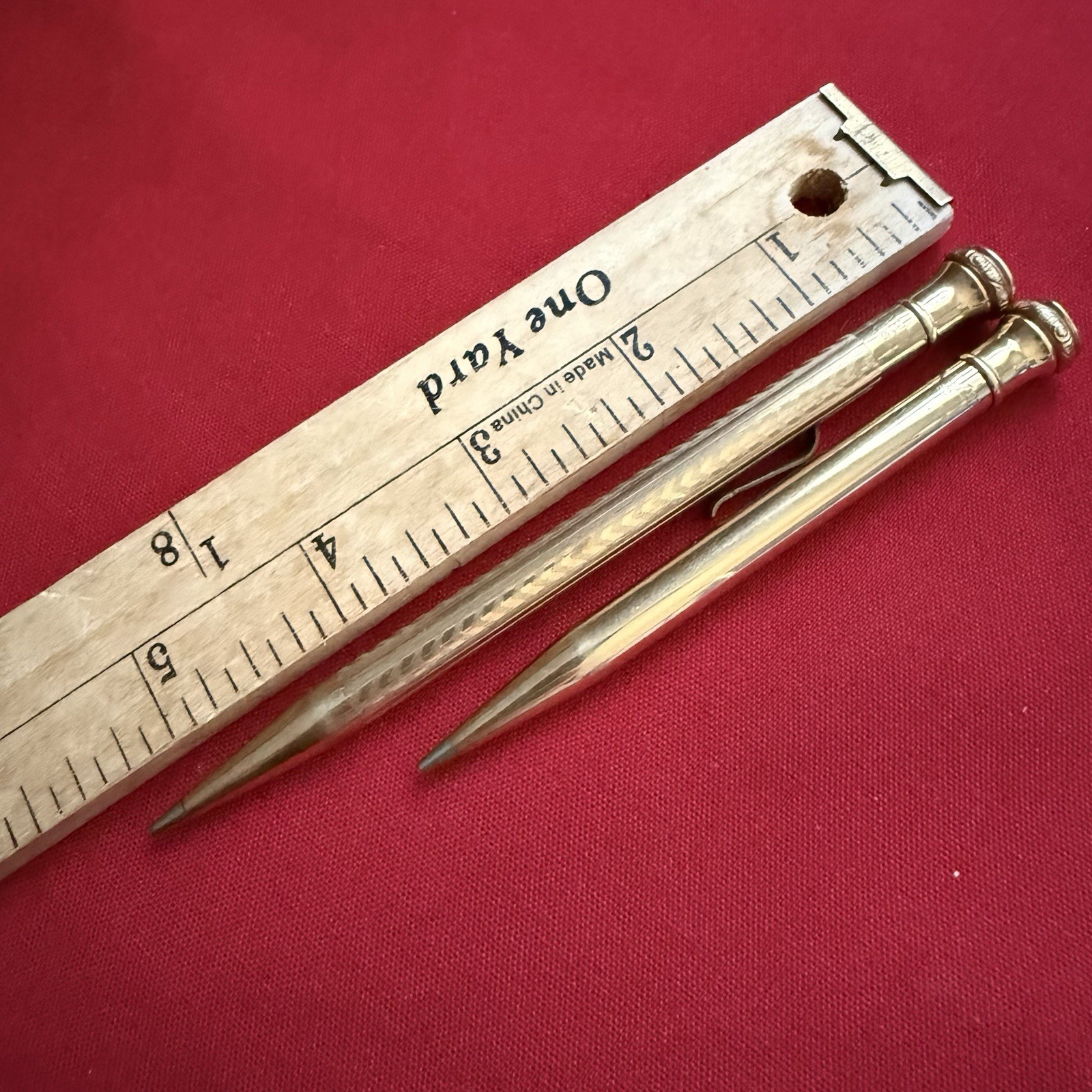 Set Of Two Antique Wahl Eversharp Gold Filled Pencils