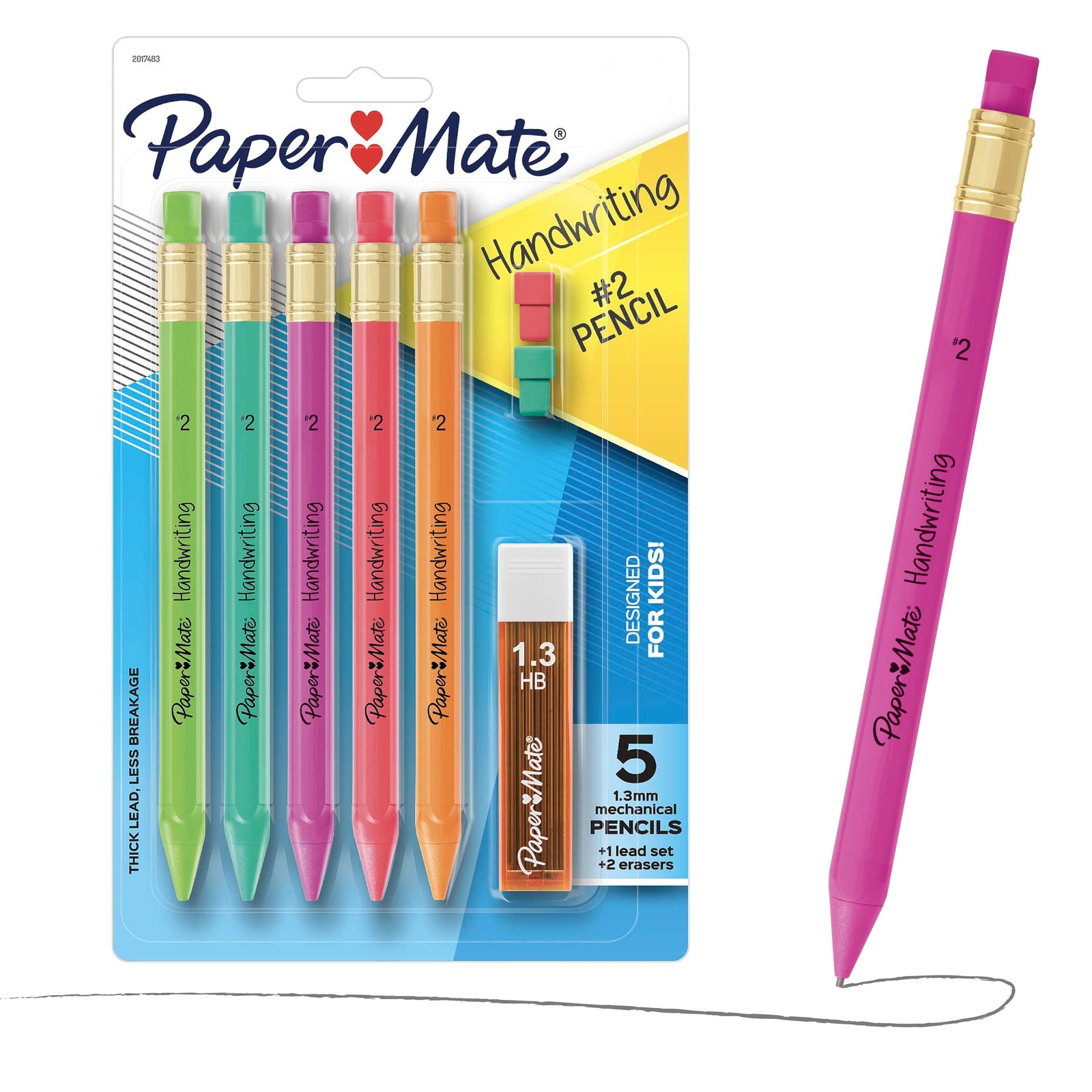 Paper Mate Handwriting Triangular Mechanical Pencil 19 Piece Set, Assorted