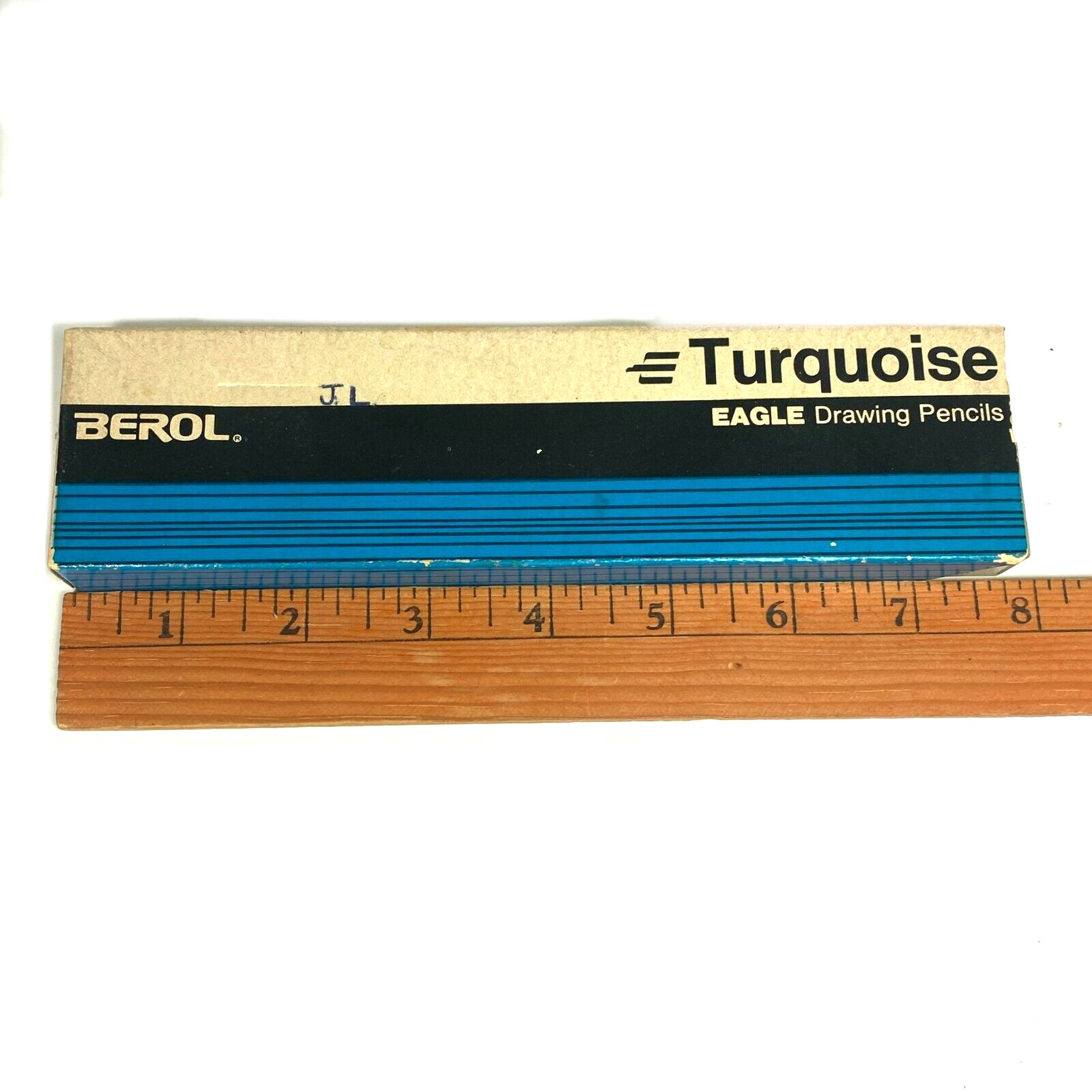 Vintage Berol Turquoise Eagle Drawing Pencil Lot of 4 w/ Slide Case 3H 4H 6H