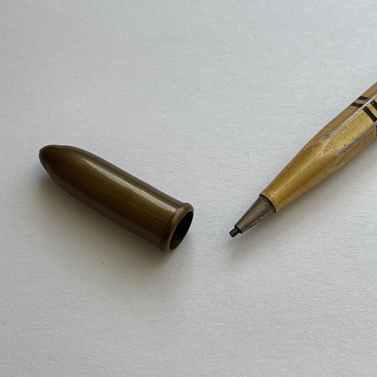 Vintage SCRIPTO P-3-47 Mechanical Aluminum Pencil ATLANTA USA Bullet Cap