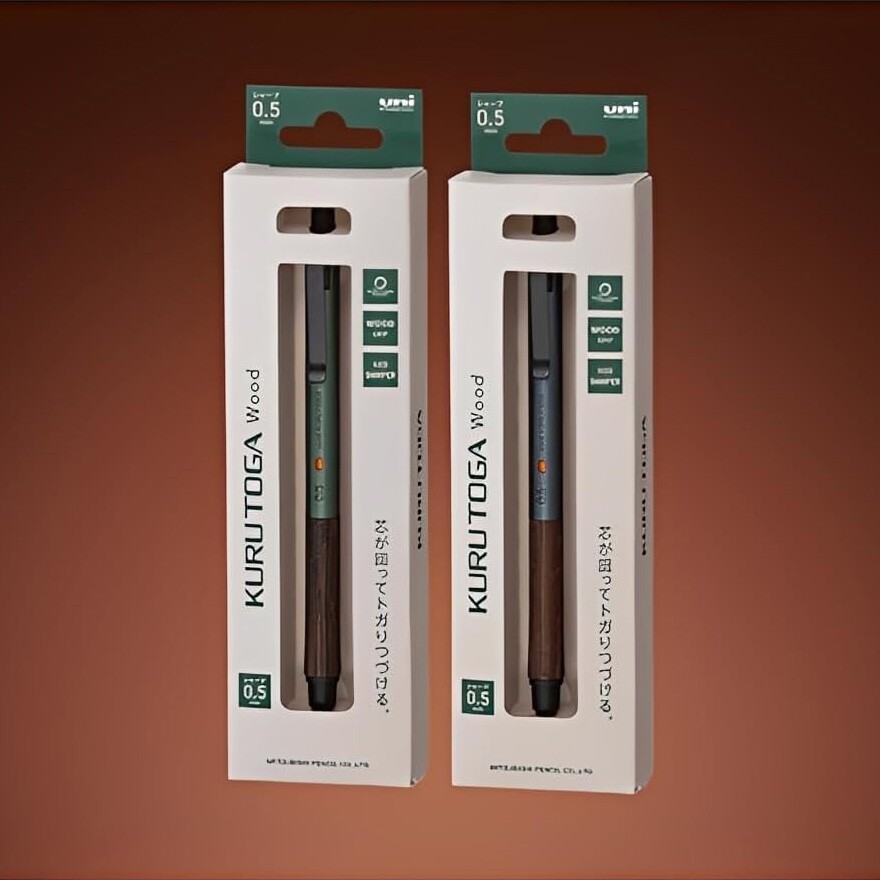 Uni Kuru Toga Wood Mechanical Pencil 0.5mm Japan M5-KW-1P – Forest Green