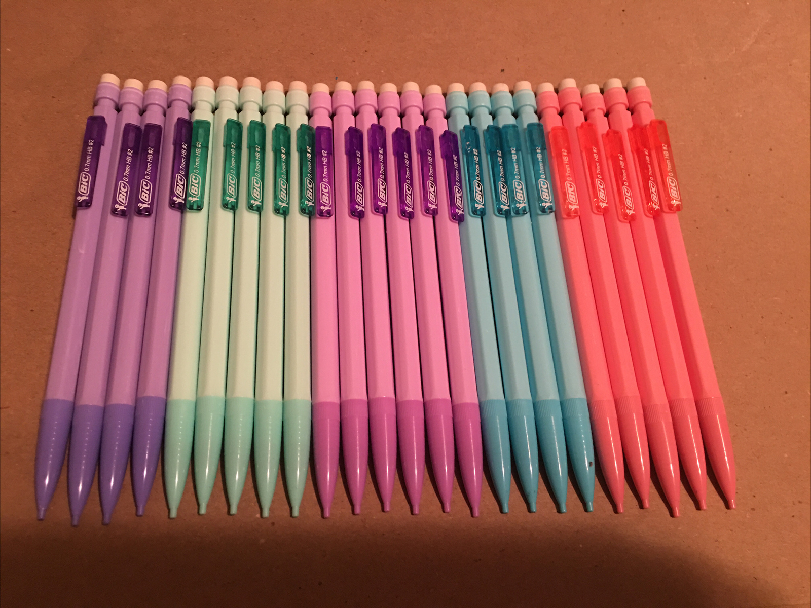 24 pcs Bic Mechanical pencil #2 pastel limited edition extra smooth