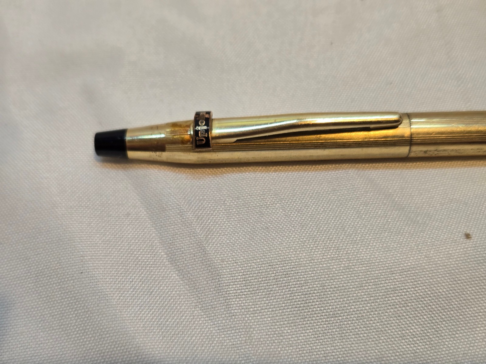 CROSS GOLD FILLED MECHANICAL PENCIL, UPJOHN LOGO, WITH EXTRA LEADS & ERASERS