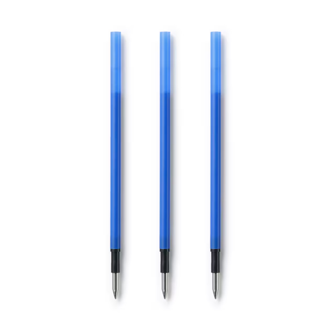 MUJI Refill for Erasable Ballpoint Pens, Knock Type 0.5mm, Blue, Pack of 3