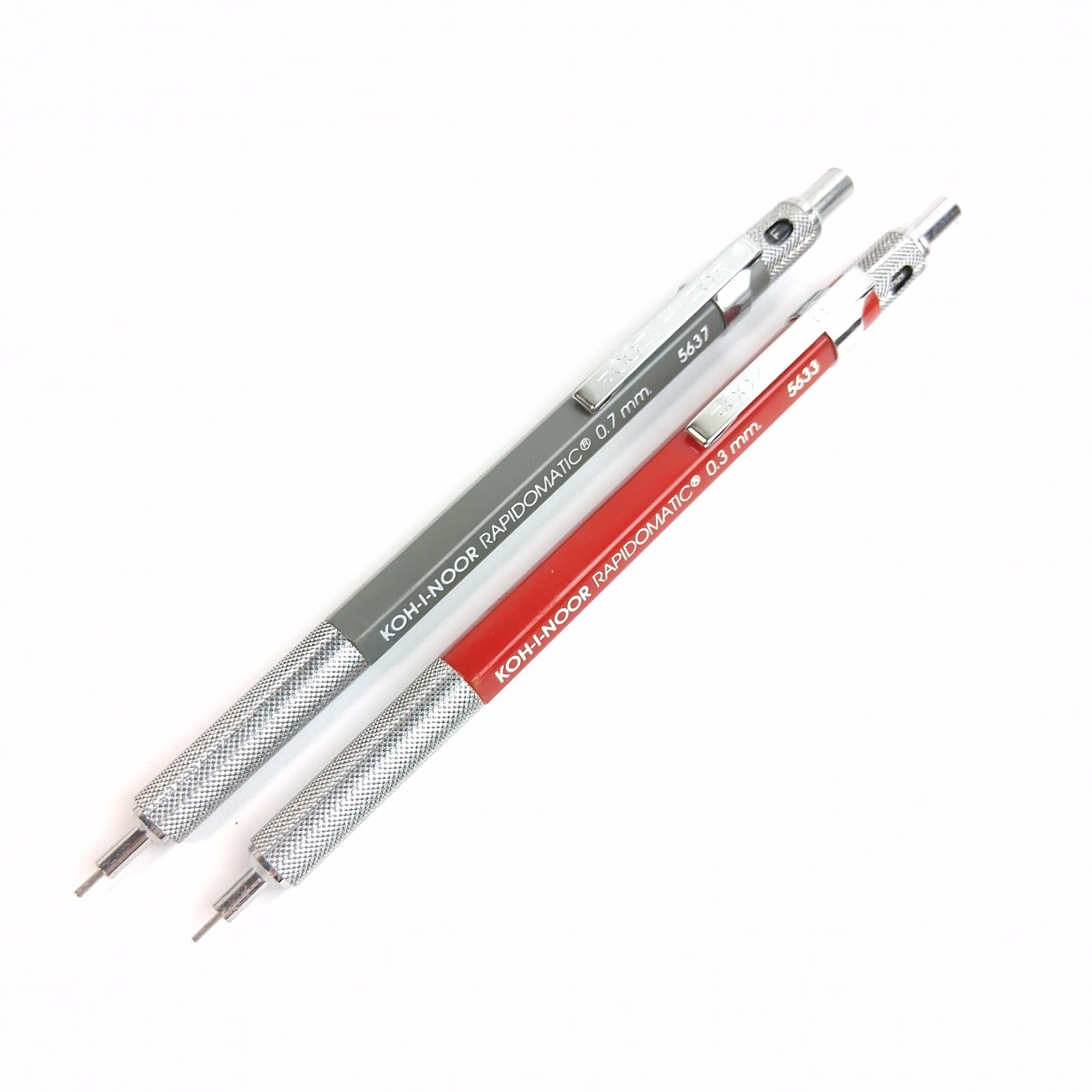 Set Of 2 Koh-I-Noor Rapidomatic 0.7mm 5637 & 0.3mm 5633 Mechanical Pencils