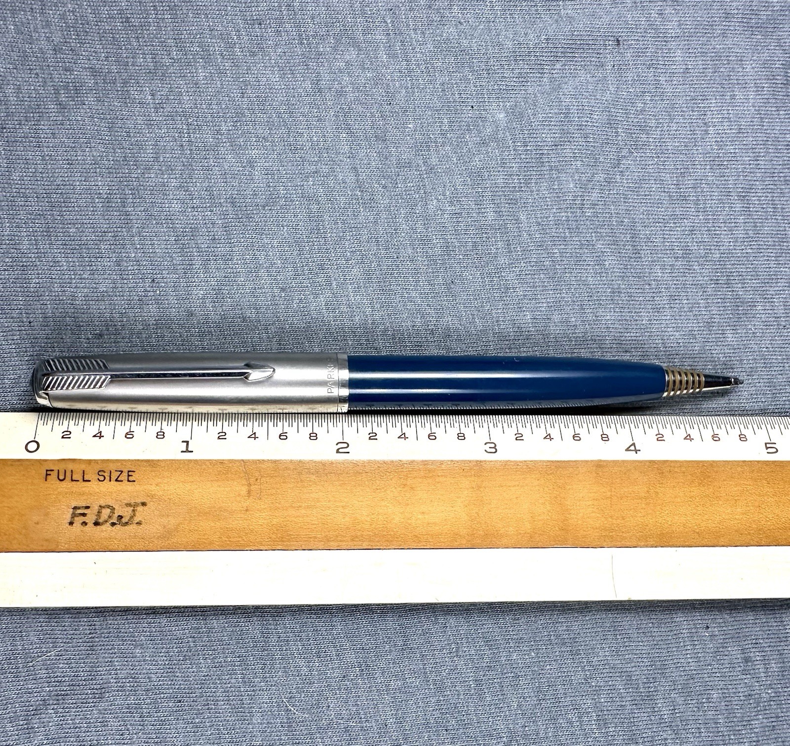 1948 Parker 51 Demi Repeater Pencil Teal Blue w/Stainless Steel Lusterloy Cap