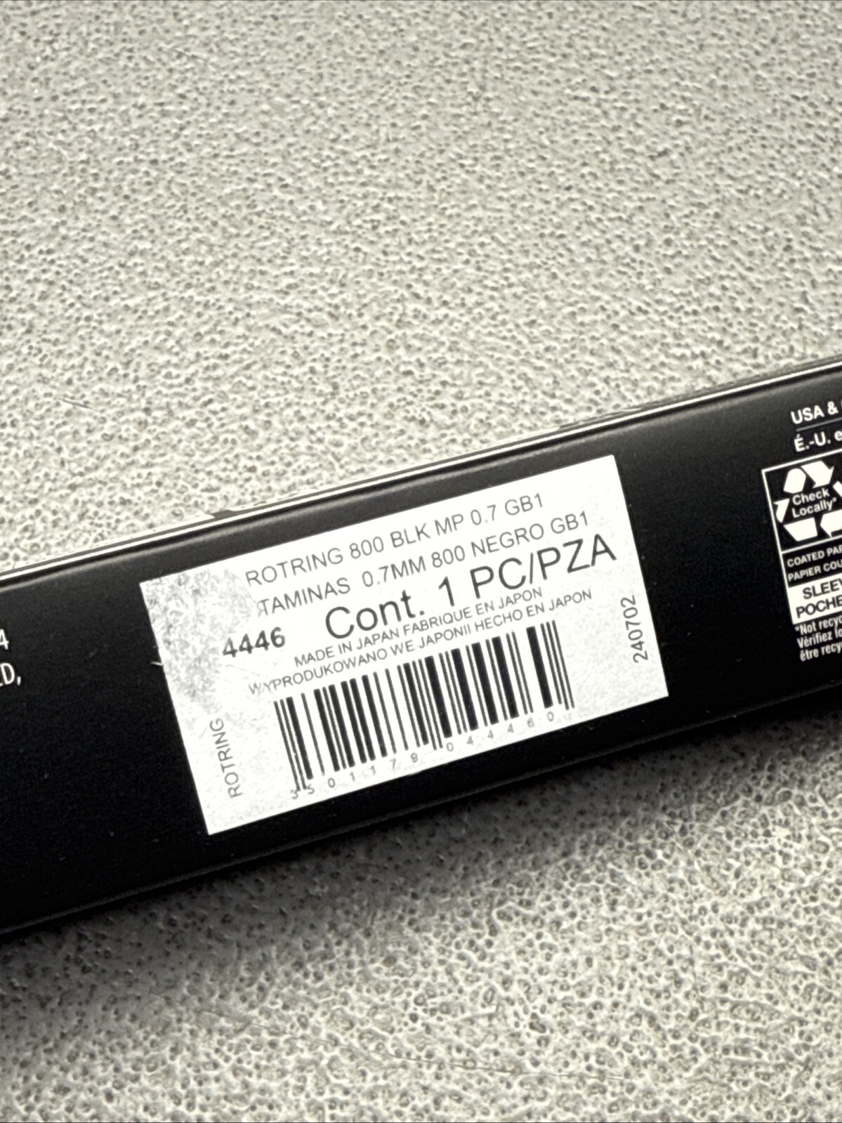 Rotring 800 Mechanical Pencil 0.7Mm Black