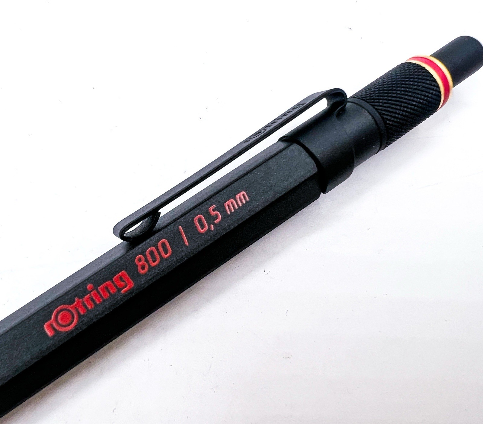 New Rotring 800 Gold Black 0.5 Mechanical Pencil 0.5mm With Box Retractable Tip