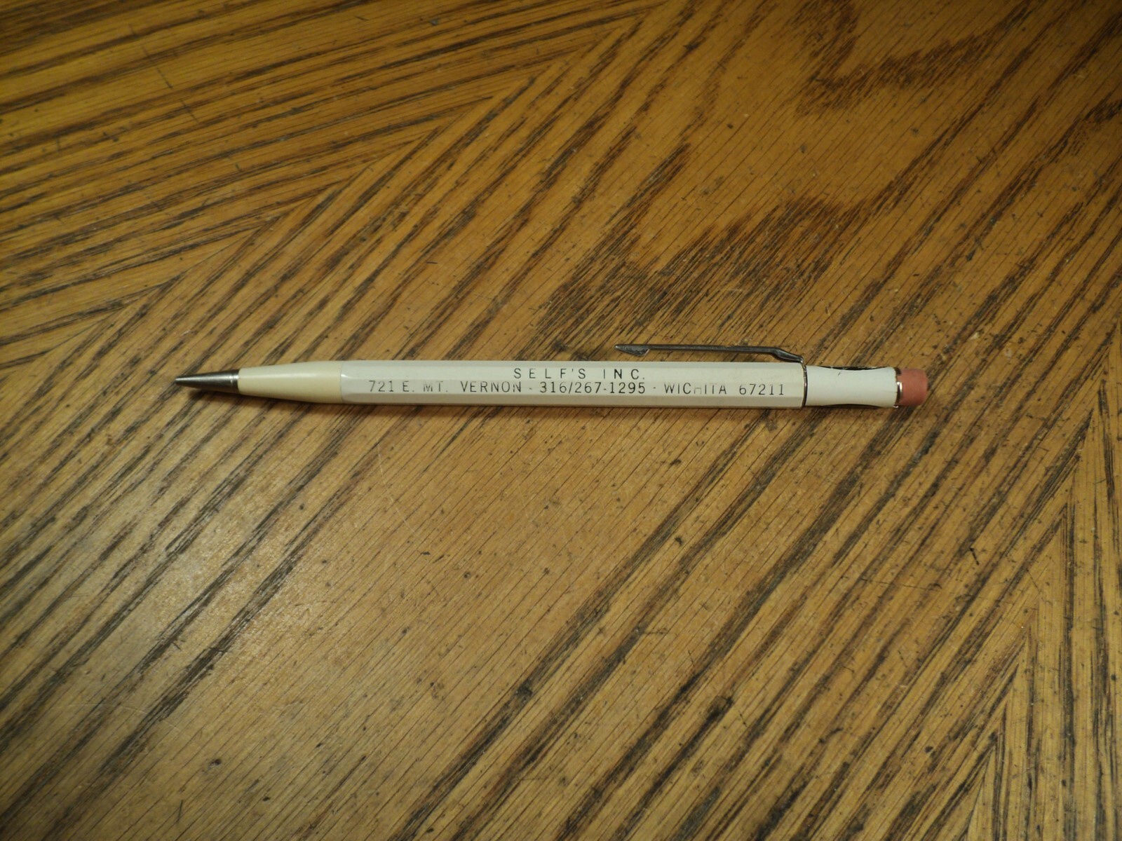 Vintage Autopoint Mechanical Pencil Advertising Self”s Inc Mt Vernon & Wichita