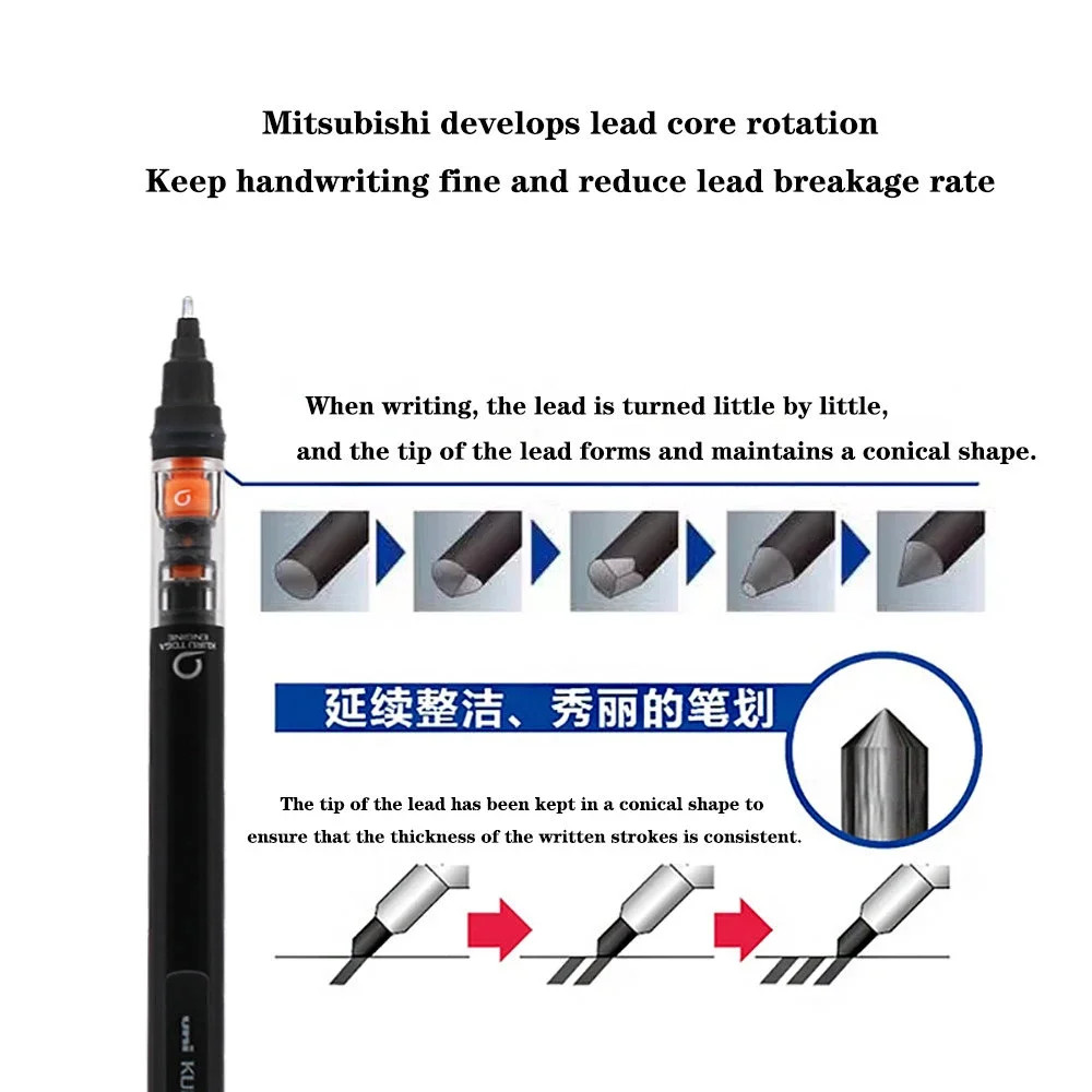Kuru Toga Mechanical Pencil M5-452 Drawing Pencil 0.5Mm Low Center of Gravity Au