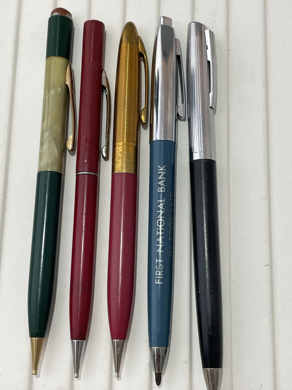 Lot of 5 Vintage Sheaffer & Fineline Mechanical Pencils & Pens – Mid‑Century