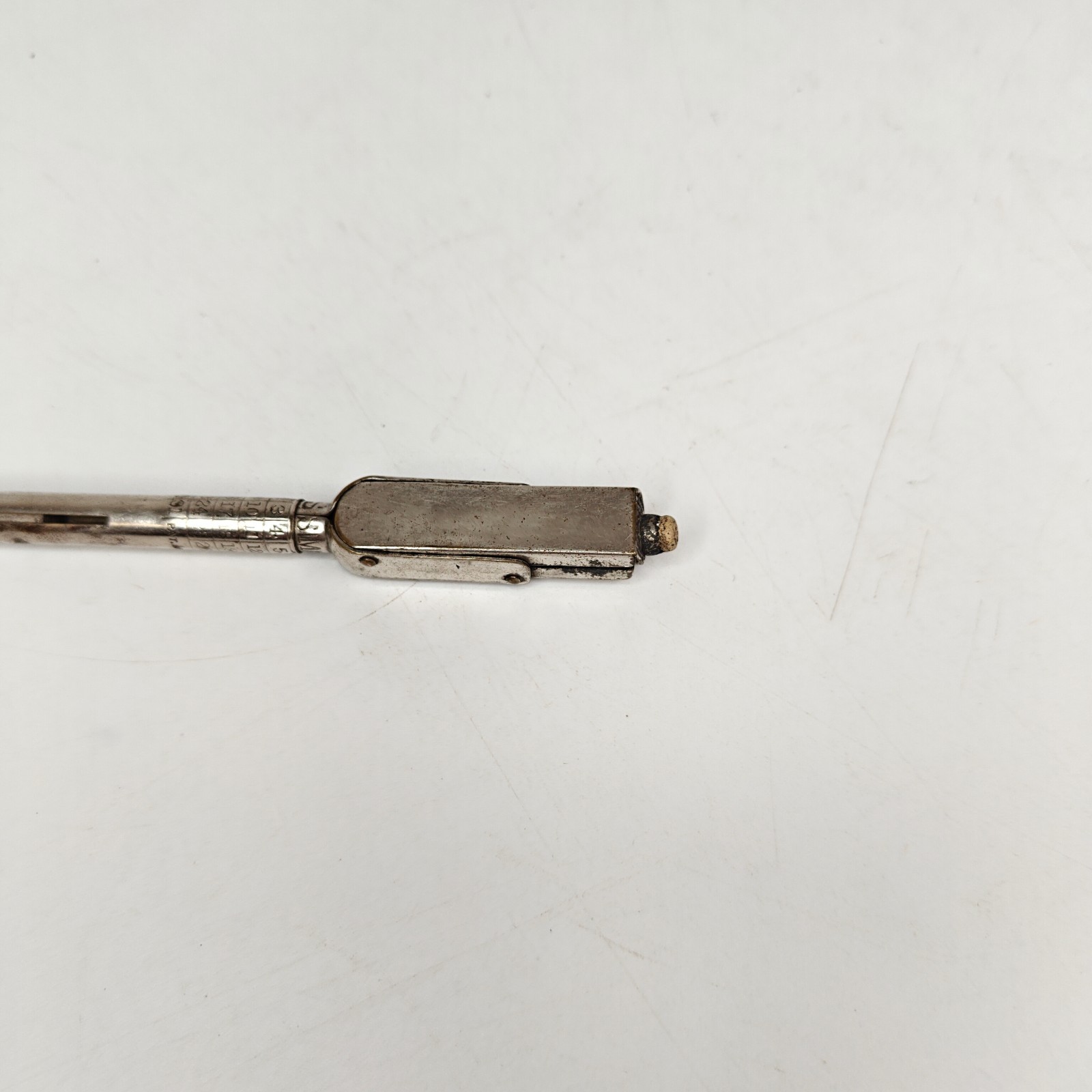 Antique Retractable Dip Fountain Pen Pencil Ink Rubber Stamp Cale Silver
