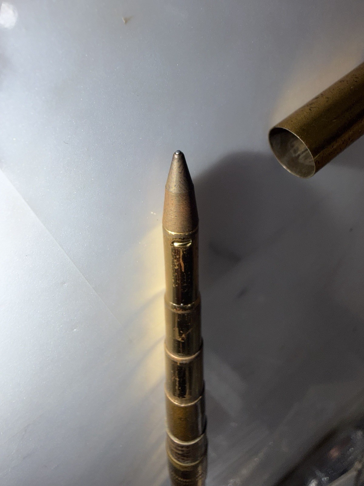 Patento Brass Mechanical Pencil w/ Cap, Bullet-Style Tip, Marked J.L. Amand