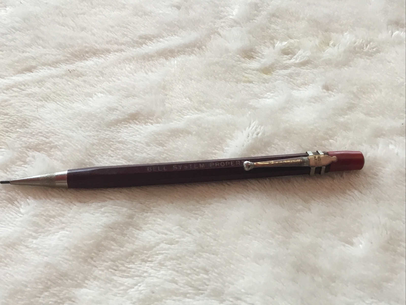 Rare Vintage KEEN POINT BELL SYSTEM PROPERTY Working Mechanical Pencil – Maroon