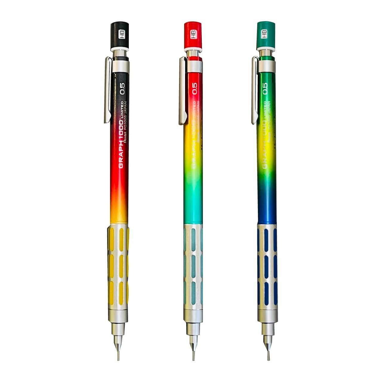 Pentel Graph 1000 sharp pencil 0.5mm 2022 Korea Limited Black/Red/Yellow