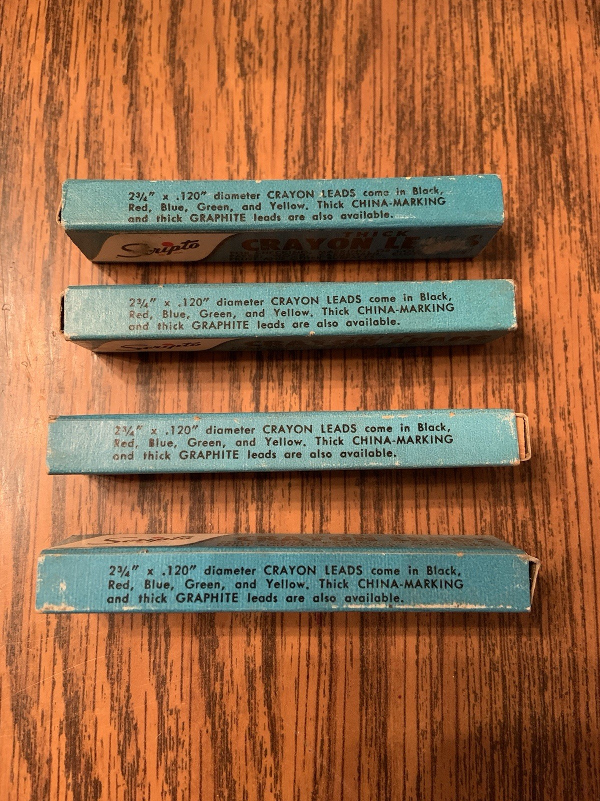 Scripto Thick Crayon Leads Desk Mechanical Pencil Lot of 4 Black G720 Vintage